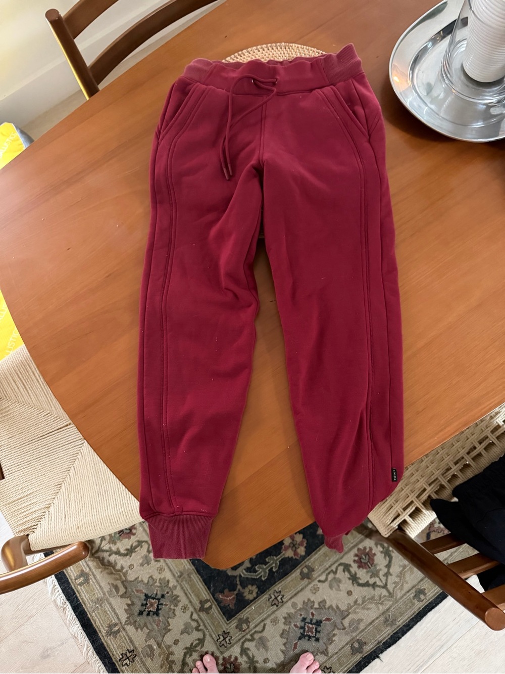 Athleta Burgundy Fleece Joggers